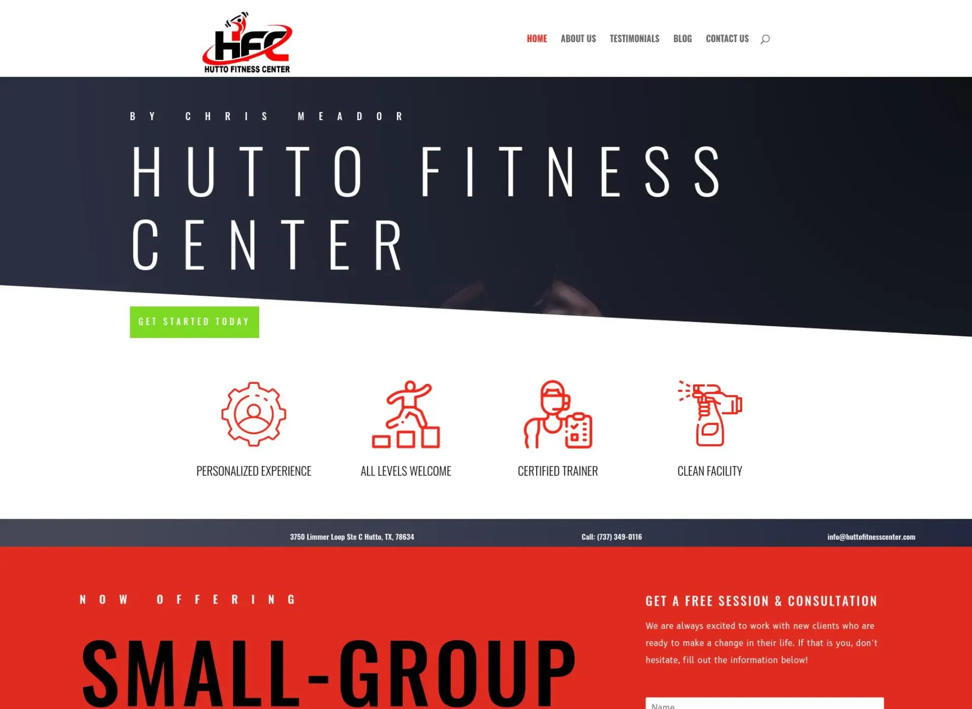 fitness website design